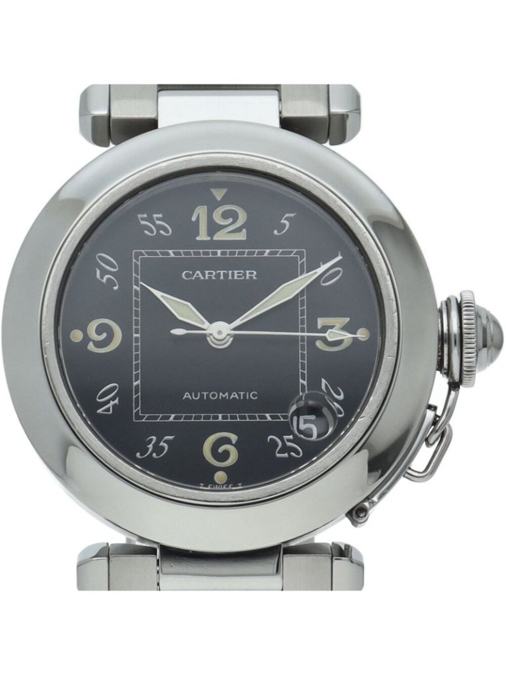 Cartier Pasha C Watch SS Black